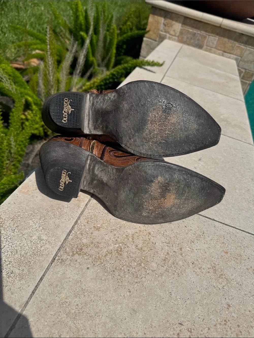 Old Gringo Brown Distressed Leather Embroidered Ankle Boots